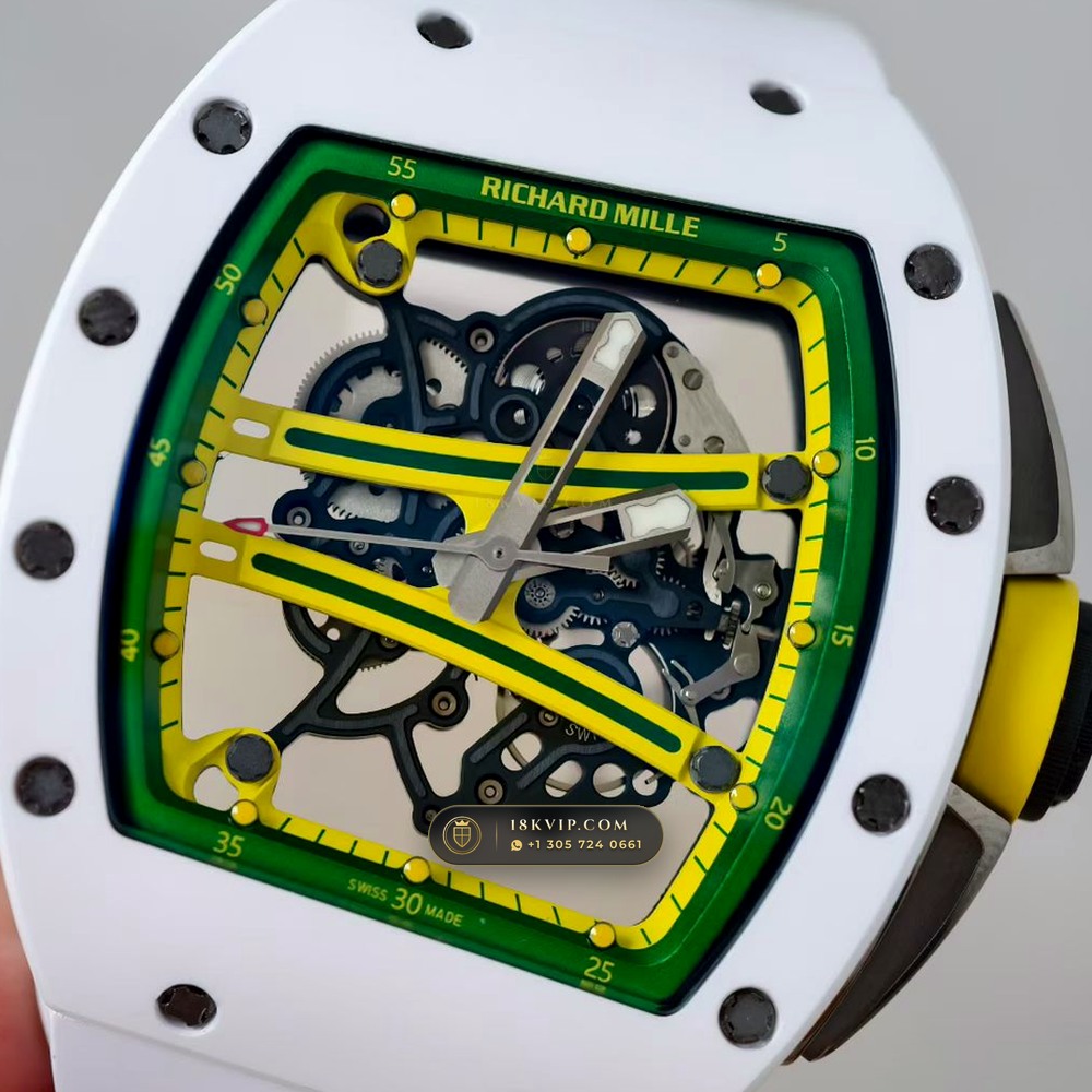 Richard Mille RM 61-01 Yohan Blake Asymmetric Monte-Carlo Showroom Spec — Private Vault Edition — Studio Gallery Plate III in Carbon TPT & Grade 5 Titanium (55.8g Verified Mass, Richard Mille Cal. RMUL2 Free-Sprung Skeleton)