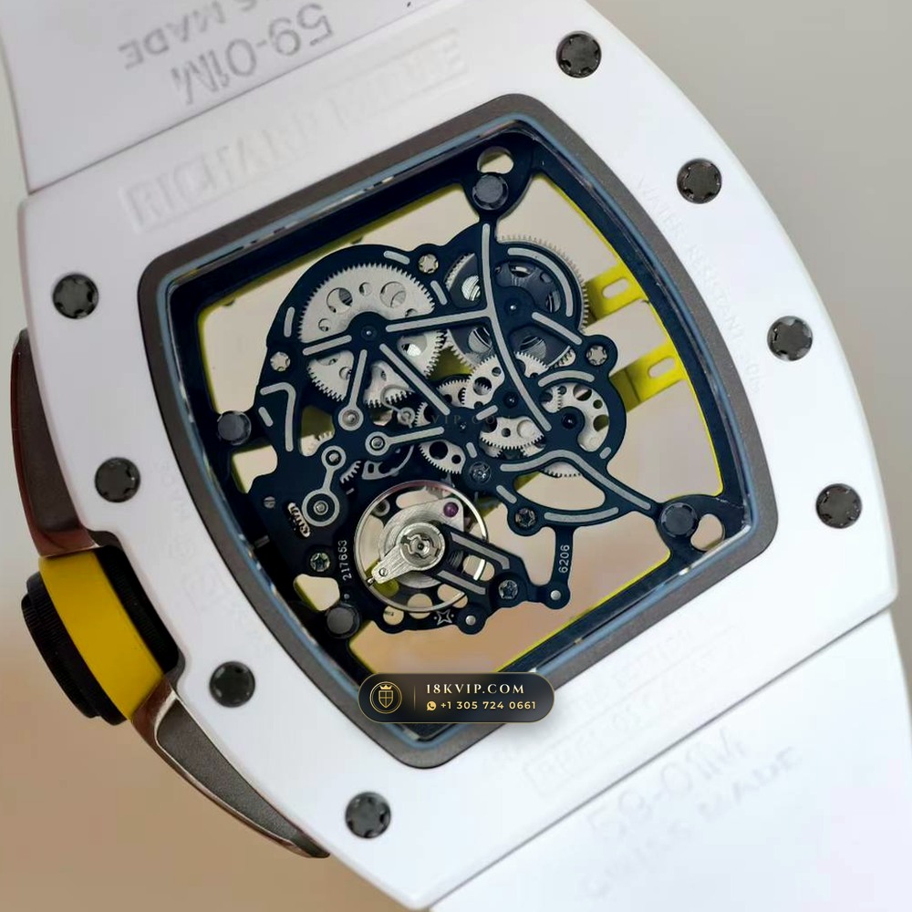Richard Mille RM 61-01 Yohan Blake Asymmetric Monte-Carlo Showroom Spec — Private Vault Edition — Studio Gallery Plate VII in Carbon TPT & Grade 5 Titanium (55.8g Verified Mass, Richard Mille Cal. RMUL2 Free-Sprung Skeleton)