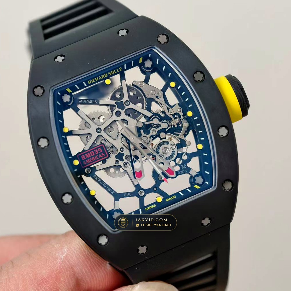 Richard Mille RM 35-02 Rafael Nadal Automatic Americas Limited Edition Ref. RM 035 — Private Vault Edition — Studio Gallery Plate II in Carbon TPT & Grade 5 Titanium (50.7g Verified Mass, Richard Mille Cal. RMAL1 Variable-Geometry Rotor)