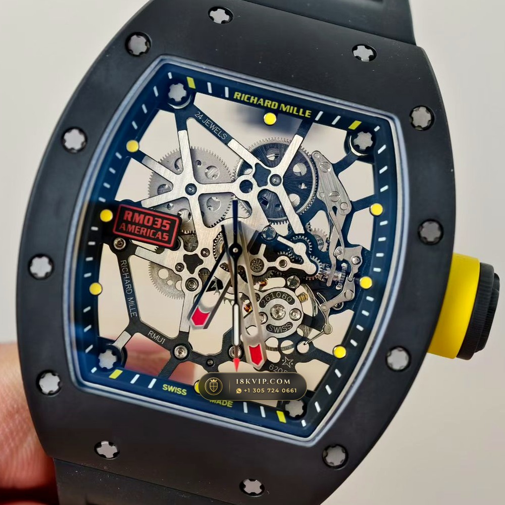 Richard Mille RM 35-02 Rafael Nadal Automatic Americas Limited Edition Ref. RM 035 — Private Vault Edition — Studio Gallery Plate III in Carbon TPT & Grade 5 Titanium (50.7g Verified Mass, Richard Mille Cal. RMAL1 Variable-Geometry Rotor)
