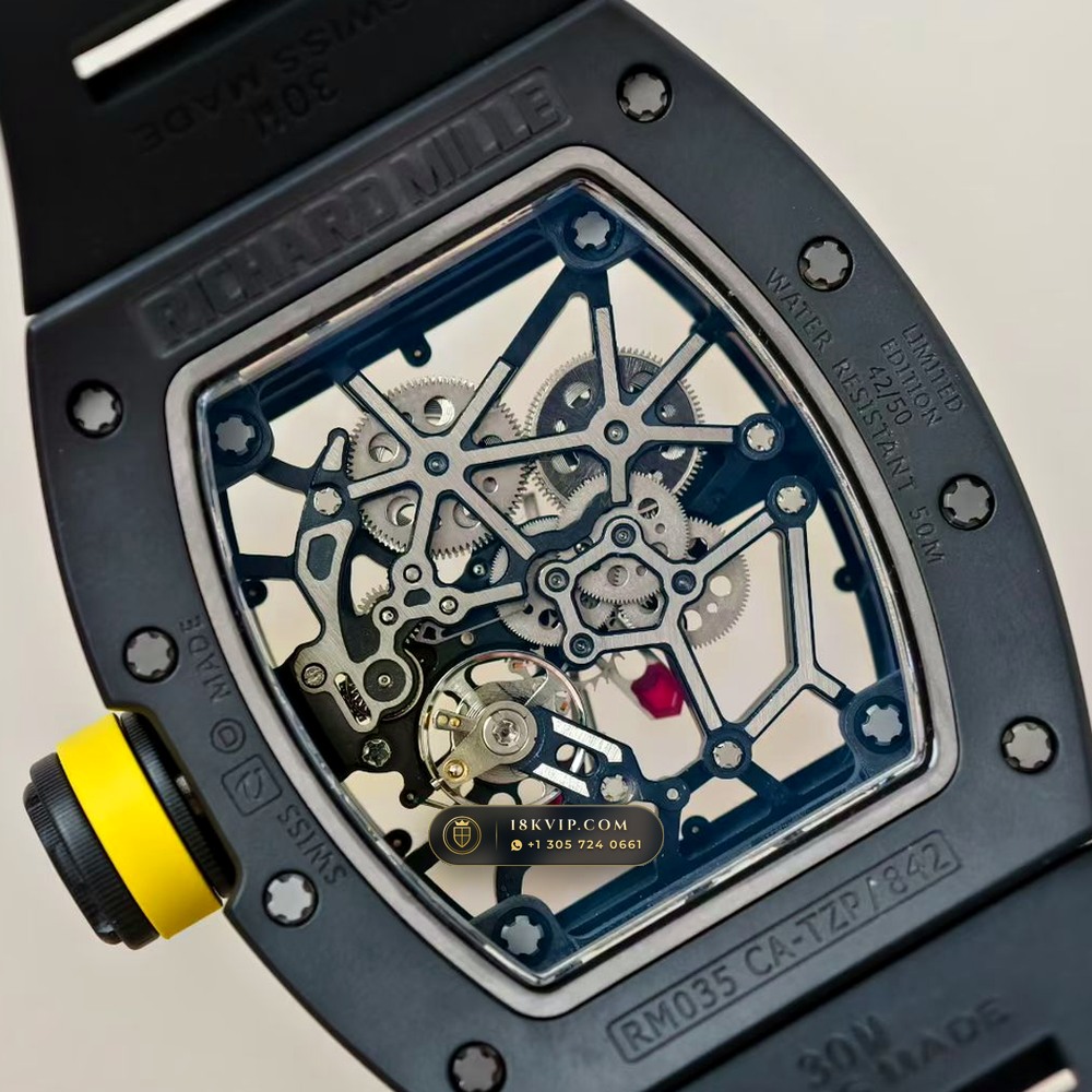 Richard Mille RM 35-02 Rafael Nadal Automatic Americas Limited Edition Ref. RM 035 — Private Vault Edition — Studio Gallery Plate VII in Carbon TPT & Grade 5 Titanium (50.7g Verified Mass, Richard Mille Cal. RMAL1 Variable-Geometry Rotor)