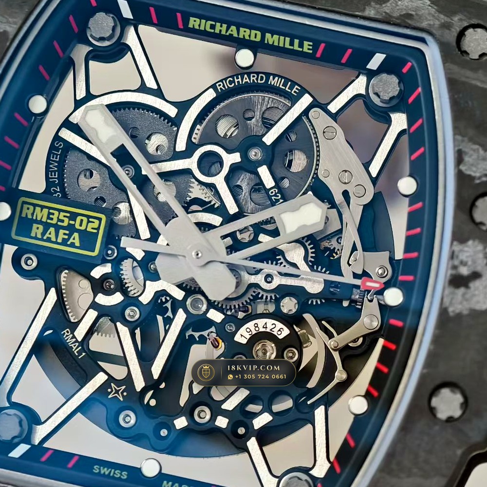 Richard Mille RM 35-02 Rafael Nadal Automatic Master Watchmaker Spec — Private Vault Edition — Studio Gallery Plate IV in Carbon TPT & Grade 5 Titanium (50.3g Verified Mass, Richard Mille Cal. RMAL1 Variable-Geometry Rotor)