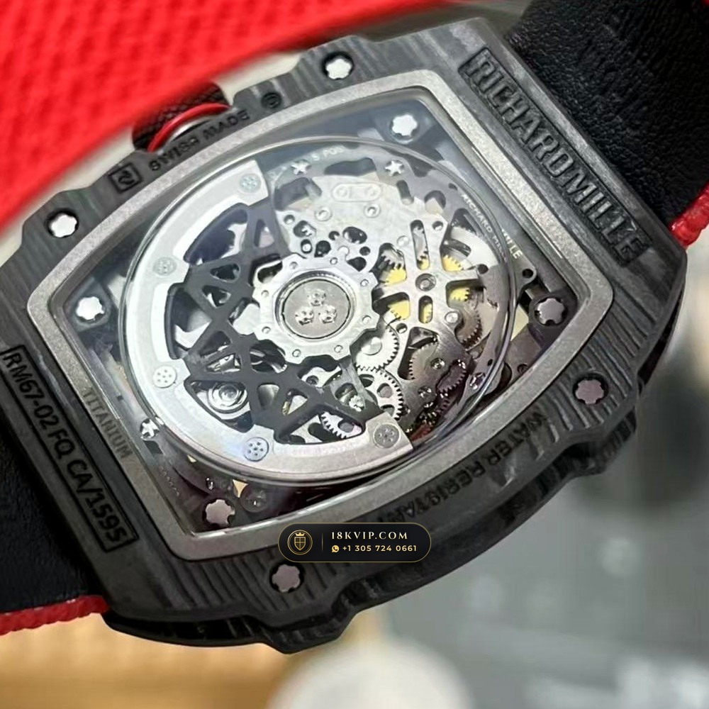Richard Mille RM 67-02 Automatic Extra-Flat Hand-Chamfered Bevel Spec — Private Vault Edition — Studio Gallery Plate VI in Carbon TPT & Grade 5 Titanium (33.3g Verified Mass, Richard Mille Cal. CRMA7 Skeletonized Titanium)