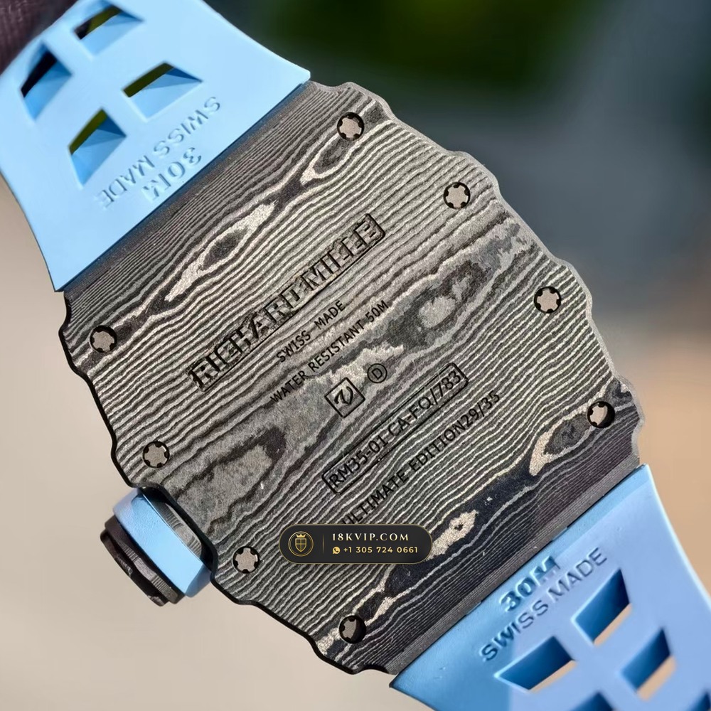 Richard Mille RM 35-01 Rafael Nadal Manual Winding Monte-Carlo Showroom Spec — Private Vault Edition — Studio Gallery Plate VI in Carbon TPT & Grade 5 Titanium (50.6g Verified Mass, Richard Mille Cal. RMUL3 Grade 5 Titanium Skeleton)