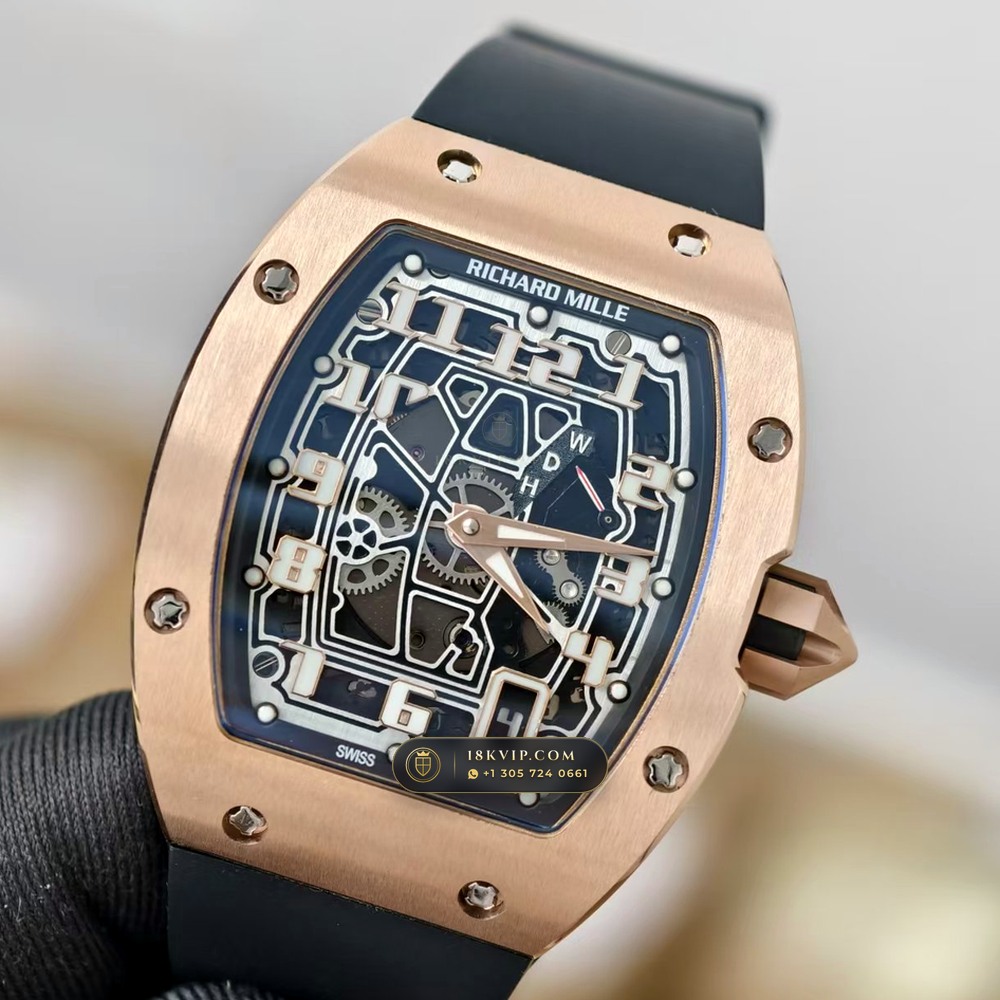 Richard Mille RM 61-01 Yohan Blake Asymmetric 18K Rose Gold — Private Vault Edition — Studio Gallery Plate II in 18K Rose Gold Au750 (98.3g Verified Mass, Richard Mille Cal. RMUL2 Free-Sprung Skeleton)