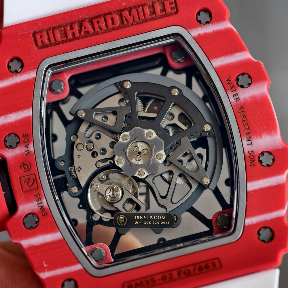 Richard Mille RM 35-02 Rafael Nadal Automatic Crimson Quartz TPT — Private Vault Edition — Studio Gallery Plate VIII in Carbon TPT & Grade 5 Titanium (50.2g Verified Mass, Richard Mille Cal. RMAL1 Variable-Geometry Rotor)