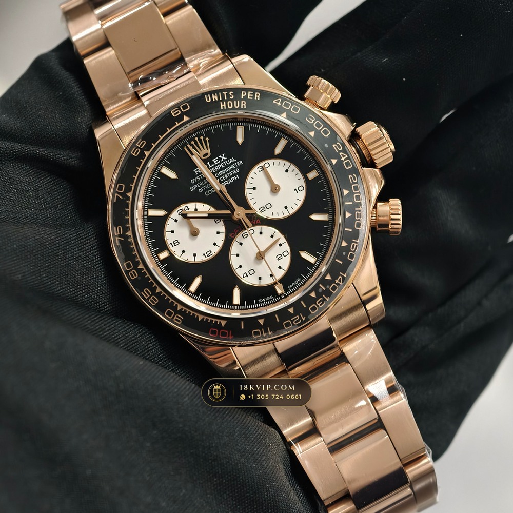 Rolex Cosmograph Daytona Le Mans 100th Anniversary 18K Everose Gold Ref. 126525LN — Private Vault Edition — Studio Gallery Plate II in 18K Rose Gold Au750 (216.6g Verified Mass, Rolex Manufacture Cal. 4132 - 24h Le Mans)