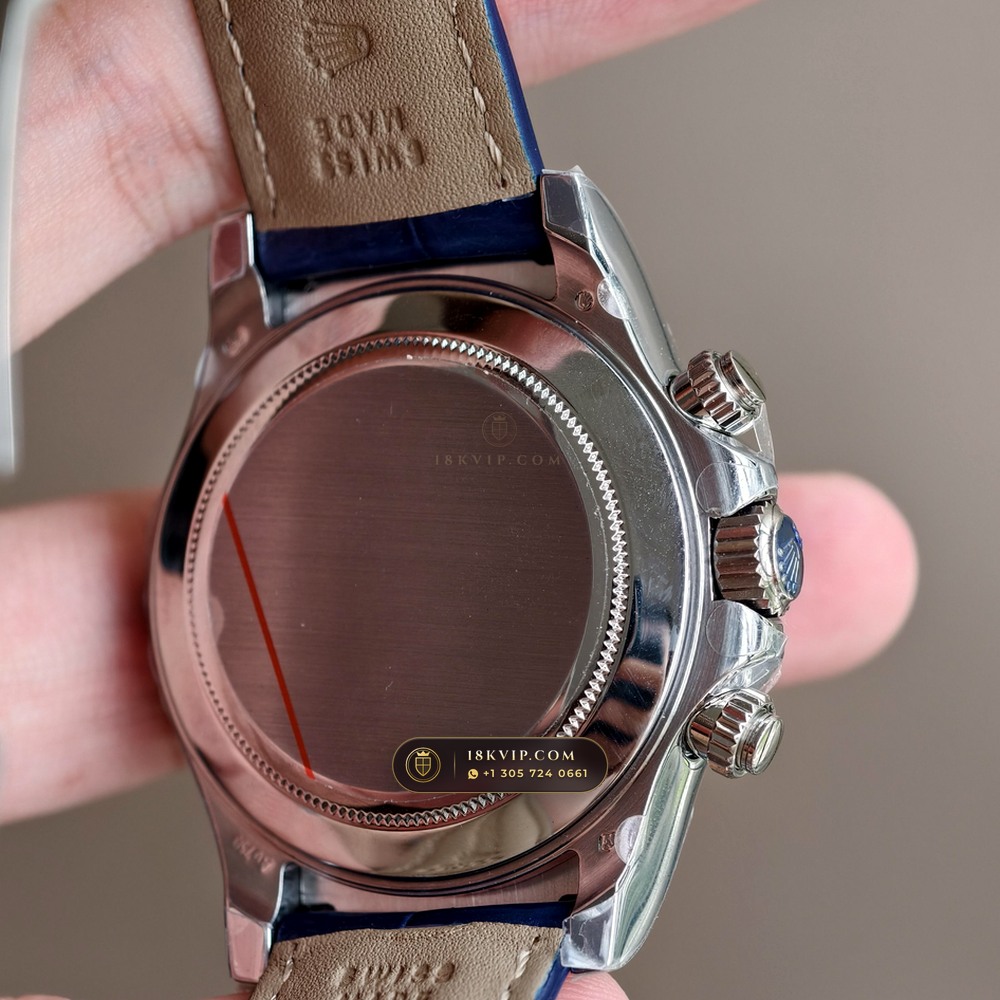 Rolex Cosmograph Daytona Blue Sodalite Stone Dial 18K White Gold Ref. 116589SACI — Private Vault Edition — Studio Gallery Plate VI in 18K White Gold Au750 (153.2g Verified Mass, Rolex Manufacture Cal. 4130 - 72h Power Reserve)