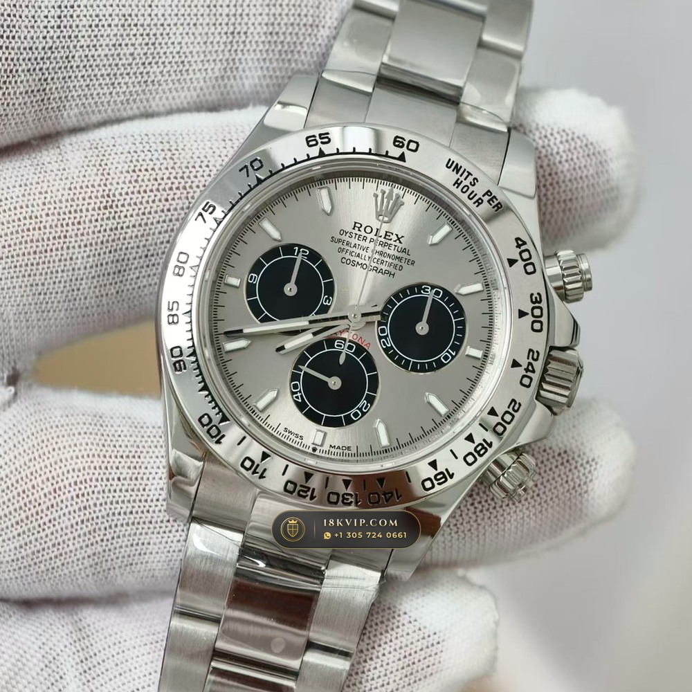 Rolex Cosmograph Daytona 18K White Gold Geneva Atelier Spec Ref. 126509 — Private Vault Edition — Studio Gallery Plate III in 18K White Gold Au750 (216.2g Verified Mass, Rolex Manufacture Cal. 4131 - 72h Power Reserve)