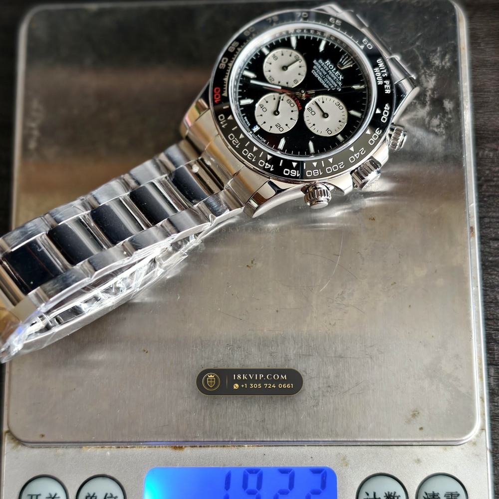 Rolex Cosmograph Daytona Le Mans 100th Anniversary 18K White Gold Ref. 126529LN — Private Vault Edition — Studio Gallery Plate XI in 18K White Gold Au750 (216.5g Verified Mass, Rolex Manufacture Cal. 4132 - 24h Le Mans)