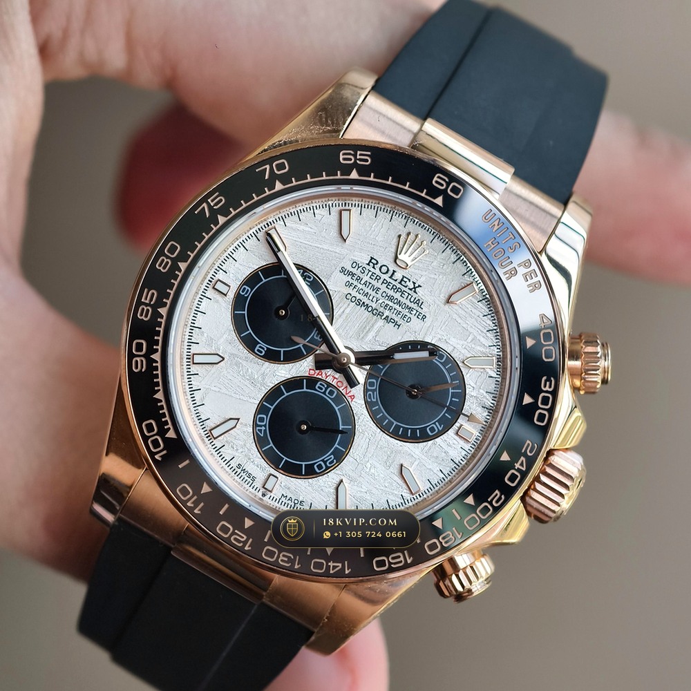 Rolex Cosmograph Daytona Gibeon Meteorite Dial 18K Everose Gold Ref. 126515LN — Private Vault Edition — Studio Gallery Plate III in 18K Rose Gold Au750 (160.8g Verified Mass, Rolex Manufacture Cal. 4131 - 72h Power Reserve)