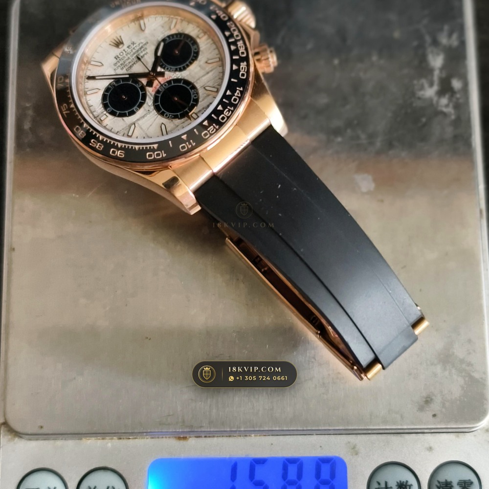 Rolex Cosmograph Daytona Gibeon Meteorite Dial 18K Everose Gold Ref. 126515LN — Private Vault Edition — Studio Gallery Plate IX in 18K Rose Gold Au750 (160.8g Verified Mass, Rolex Manufacture Cal. 4131 - 72h Power Reserve)