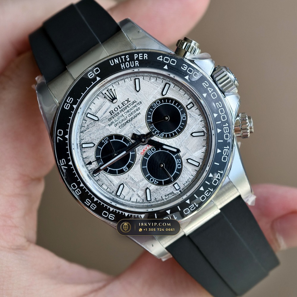 Rolex Cosmograph Daytona Gibeon Meteorite Dial 18K White Gold Ref. 126519LN — Private Vault Edition — Studio Gallery Plate II in 18K White Gold Au750 (160.2g Verified Mass, Rolex Manufacture Cal. 4131 - 72h Power Reserve)