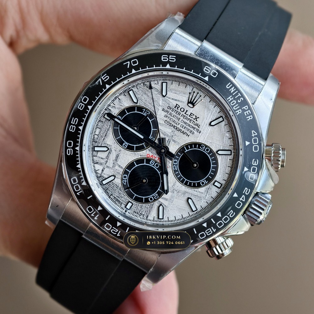 Rolex Cosmograph Daytona Gibeon Meteorite Dial 18K White Gold Ref. 126519LN — Private Vault Edition — Studio Gallery Plate III in 18K White Gold Au750 (160.2g Verified Mass, Rolex Manufacture Cal. 4131 - 72h Power Reserve)