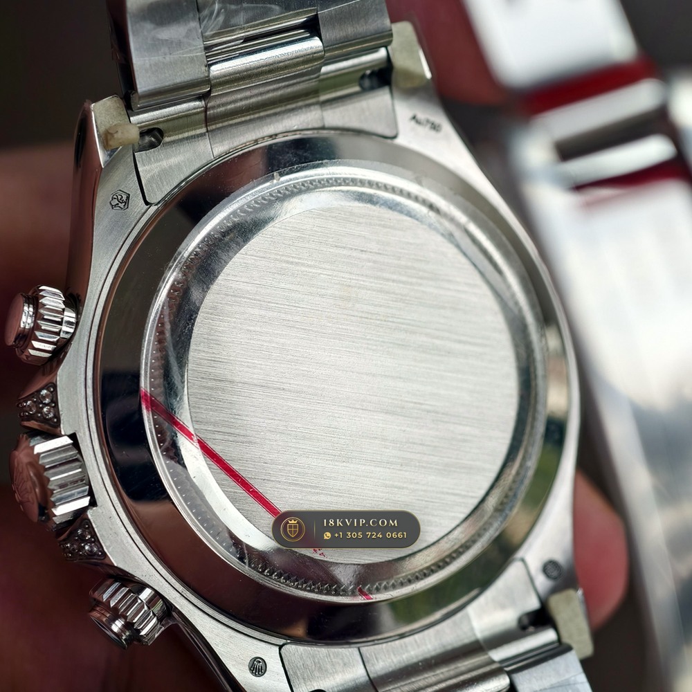 Rolex Cosmograph Daytona Rainbow Sapphire Bezel Diamond-Set Bezel 18K White Gold Ref. 126599RBOW — Private Vault Edition — Studio Gallery Plate VII in 18K White Gold Au750 (216.3g Verified Mass, Rolex Manufacture Cal. 4131 - 72h Power Reserve)