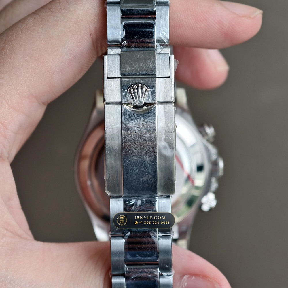 Rolex Cosmograph Daytona Rainbow Sapphire Bezel Diamond-Set Bezel 18K White Gold Ref. 126599RBOW — Private Vault Edition — Studio Gallery Plate VIII in 18K White Gold Au750 (216.3g Verified Mass, Rolex Manufacture Cal. 4131 - 72h Power Reserve)