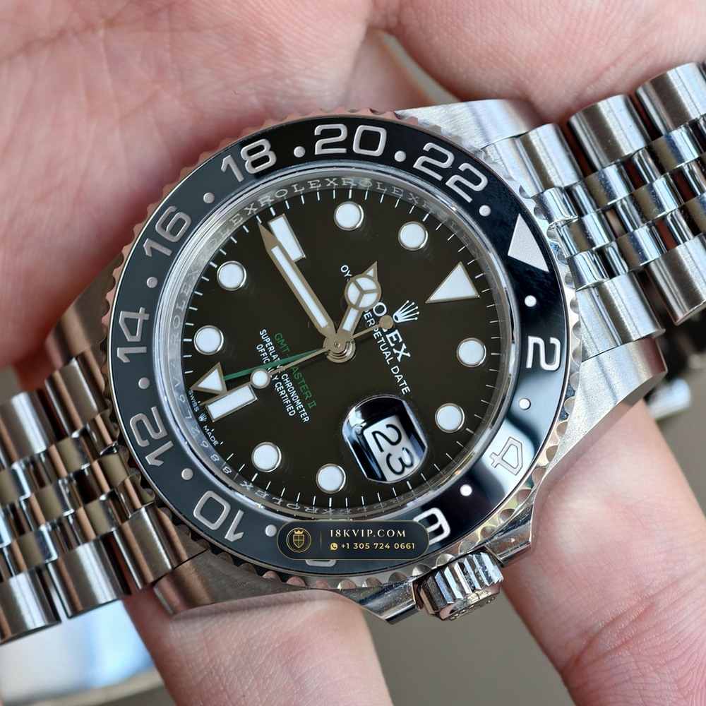 Rolex GMT-Master II Bruce Wayne Grey & Black Cerachrom Ref. 126710GRNR — Private Vault Edition — Studio Gallery Plate X in 904L Stainless Steel Custom Architecture (143.6g Verified Mass, Rolex Manufacture Cal. 3285 - 70h Power Reserve)