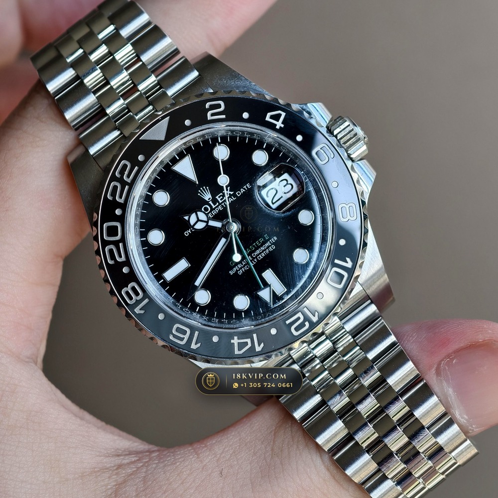 Rolex GMT-Master II Bruce Wayne Grey & Black Cerachrom Ref. 126710GRNR — Private Vault Edition — Studio Gallery Plate II in 904L Stainless Steel Custom Architecture (143.6g Verified Mass, Rolex Manufacture Cal. 3285 - 70h Power Reserve)