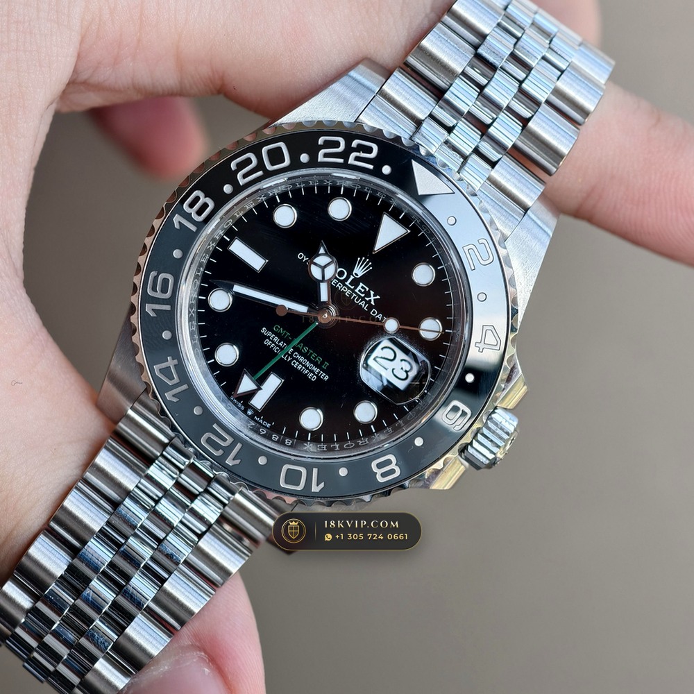Rolex GMT-Master II Bruce Wayne Grey & Black Cerachrom Ref. 126710GRNR — Private Vault Edition — Studio Gallery Plate III in 904L Stainless Steel Custom Architecture (143.6g Verified Mass, Rolex Manufacture Cal. 3285 - 70h Power Reserve)