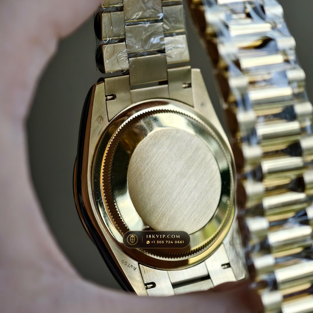 Rolex Day-Date 36 Natural Ferrite Stone Dial 18K Yellow Gold Deep Crystal Optics Ref. 18238 — Private Vault Edition — Studio Gallery Plate VII in 18K Yellow Gold Au750 (141.8g Verified Mass, Rolex Manufacture Cal. 3155)