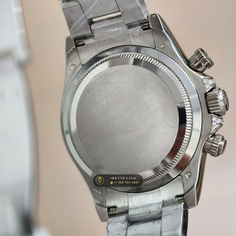 Rolex Cosmograph Daytona Off-Catalogue Blue Sapphire Bezel & Obsidian Dial 18K White Gold Ref. 126599TSA — Private Vault Edition — Studio Gallery Plate VI in 18K White Gold Au750 (216.7g Verified Mass, Rolex Manufacture Cal. 4131 - 72h Power Reserve)