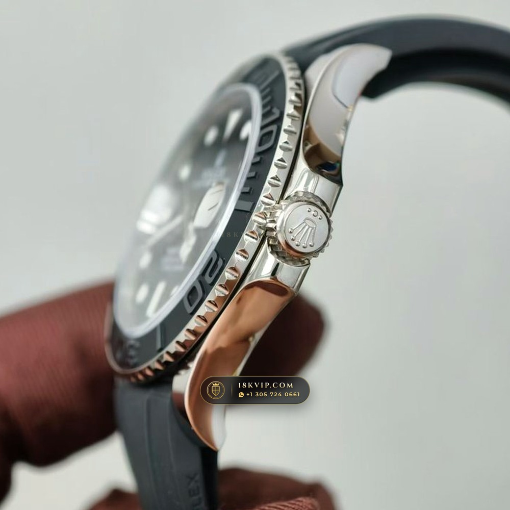 Rolex Yacht-Master 42 Natural Falcon Eye Stone Dial 18K White Gold Ref. 226659 — Private Vault Edition — Studio Gallery Plate IV in 18K White Gold Au750 (170.2g Verified Mass, Rolex Manufacture Cal. 3235 - 70h Power Reserve)