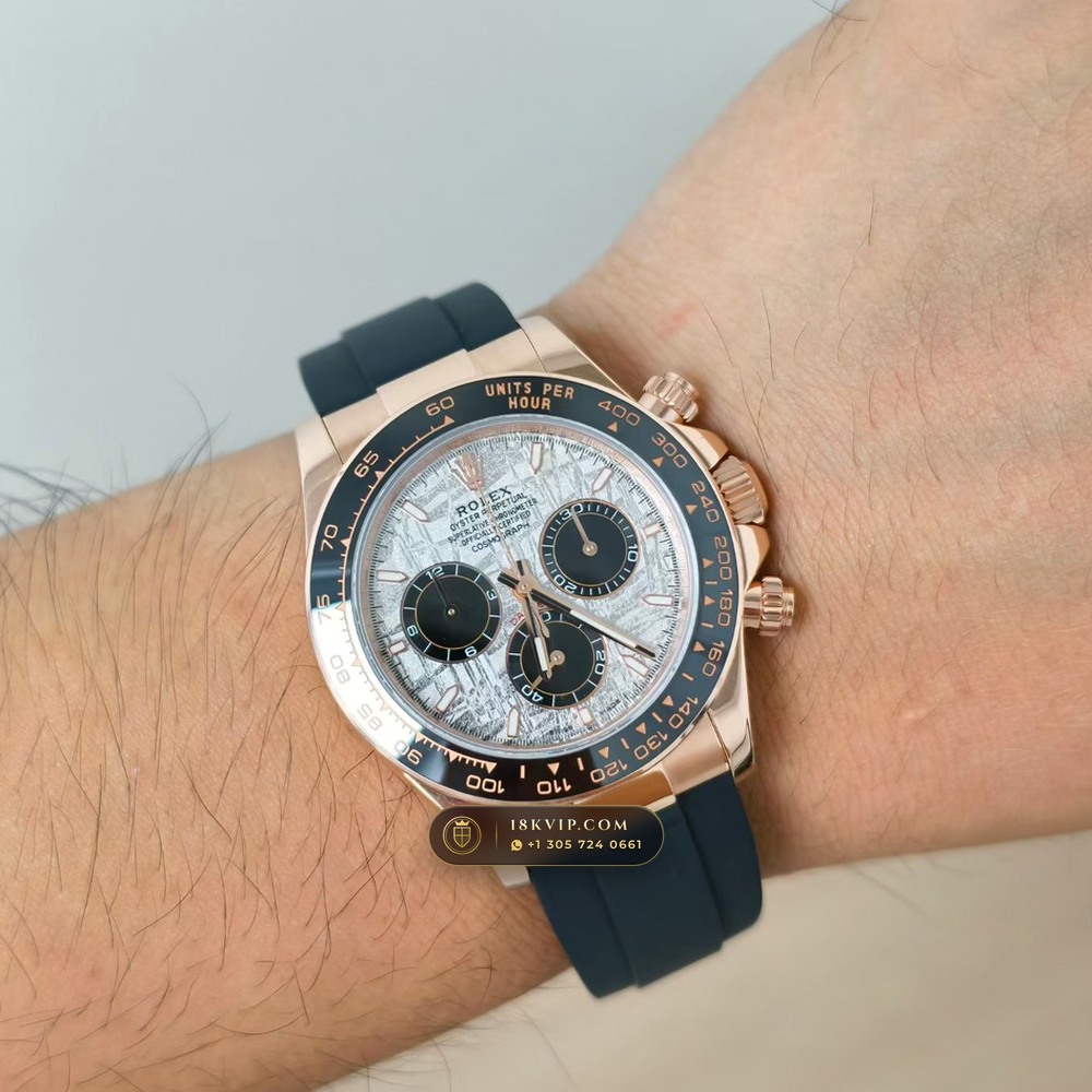 Rolex Cosmograph Daytona Gibeon Meteorite Dial & Oysterflex 18K Everose Gold Ref. 126515LN — Private Vault Edition — Studio Gallery Plate IX in 18K Rose Gold Au750 (160.8g Verified Mass, Rolex Manufacture Cal. 4131 - 72h Power Reserve)