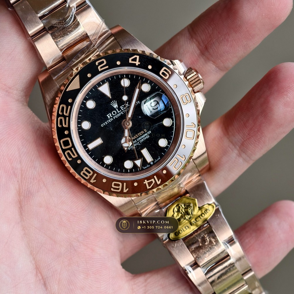 Rolex GMT-Master II 18K Everose Gold Ref. 126715CHNR — Private Vault Edition — Studio Gallery Plate II in 18K Rose Gold Au750 (225.5g Verified Mass, Rolex Manufacture Cal. 3285 - 70h Power Reserve)