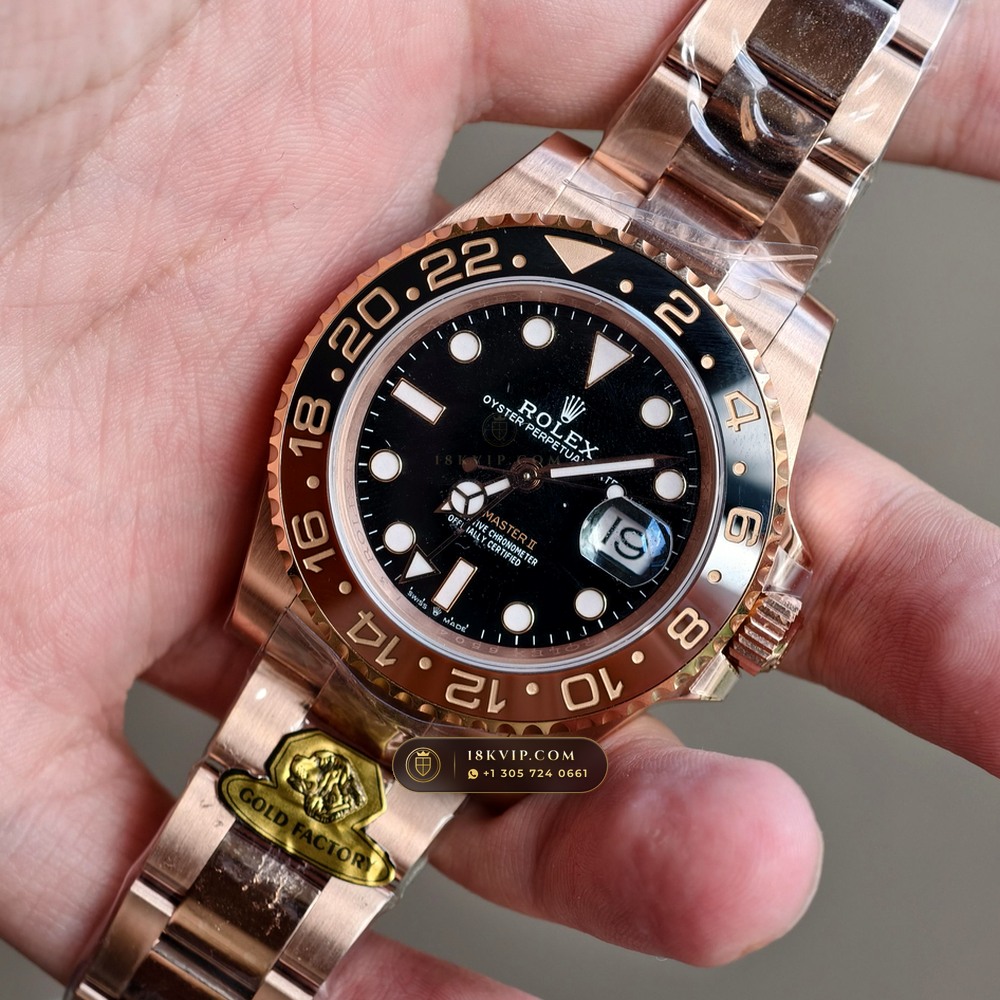 Rolex GMT-Master II 18K Everose Gold Ref. 126715CHNR — Private Vault Edition — Studio Gallery Plate III in 18K Rose Gold Au750 (225.5g Verified Mass, Rolex Manufacture Cal. 3285 - 70h Power Reserve)