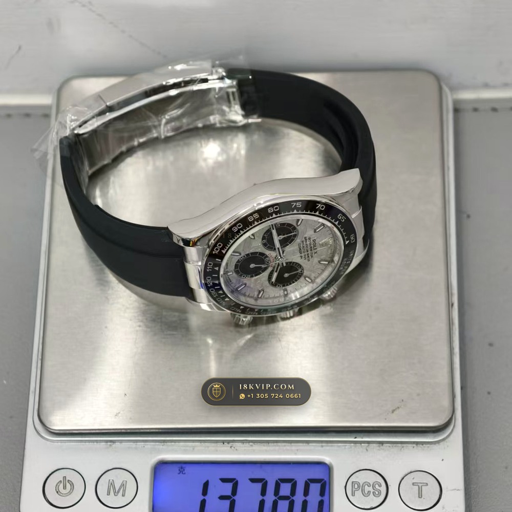 Rolex Cosmograph Daytona Gibeon Meteorite Dial 18K White Gold Geneva Atelier Spec Ref. 126519LN — Private Vault Edition — Studio Gallery Plate VIII in 18K White Gold Au750 (160.7g Verified Mass, Rolex Manufacture Cal. 4131 - 72h Power Reserve)