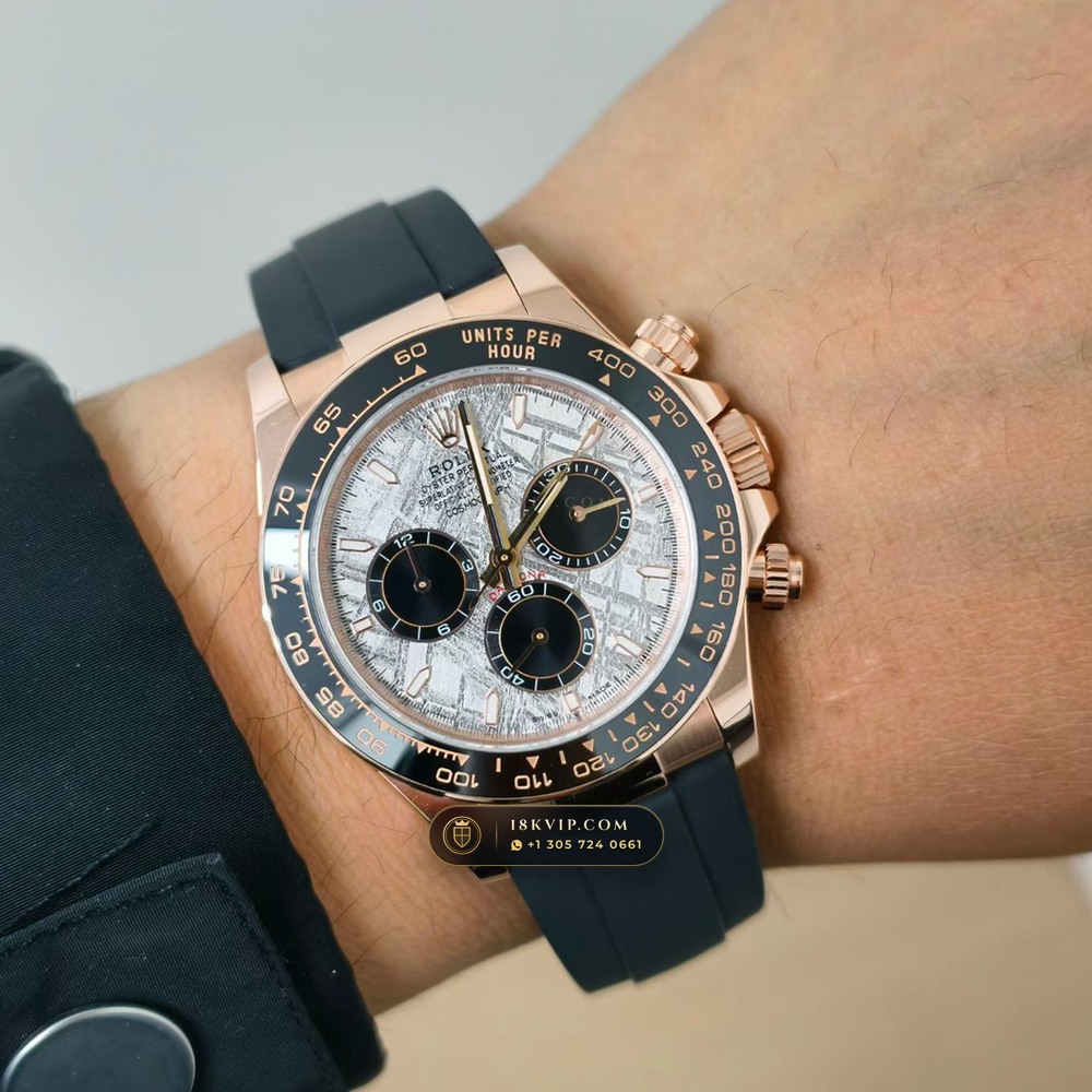 Rolex Cosmograph Daytona Gibeon Meteorite Dial 18K Everose Gold Ref. 126515 — Private Vault Edition — Studio Gallery Plate VIII in 18K Rose Gold Au750 (160.9g Verified Mass, Rolex Manufacture Cal. 4131 - 72h Power Reserve)