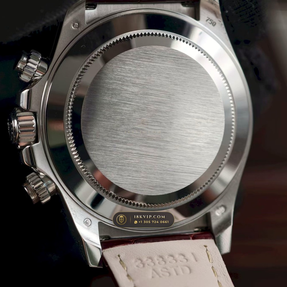 Rolex Cosmograph Daytona Off-Catalogue Baguette Ruby Bezel & Meteorite Dial 18K White Gold Ref. 116589SALV — Private Vault Edition — Studio Gallery Plate VII in 18K White Gold Au750 (160.3g Verified Mass, Rolex Manufacture Cal. 4130 - 72h Power Reserve)