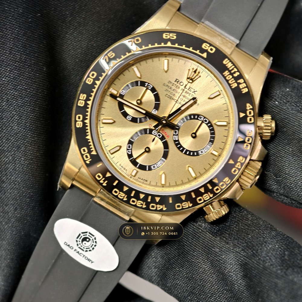 Rolex Cosmograph Daytona 18K Yellow Gold Deep Crystal Optics Ref. 126518LN — Private Vault Edition — Studio Gallery Plate III in 18K Yellow Gold Au750 (160.7g Verified Mass, Rolex Manufacture Cal. 4131 - 72h Power Reserve)