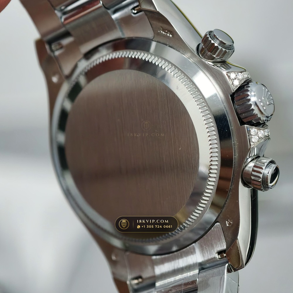 Rolex Cosmograph Daytona Black Obsidian Dial & Sapphire Bezel 18K White Gold Ref. 126599TSA — Private Vault Edition — Studio Gallery Plate VII in 18K White Gold Au750 (216.9g Verified Mass, Rolex Manufacture Cal. 4131 - 72h Power Reserve)