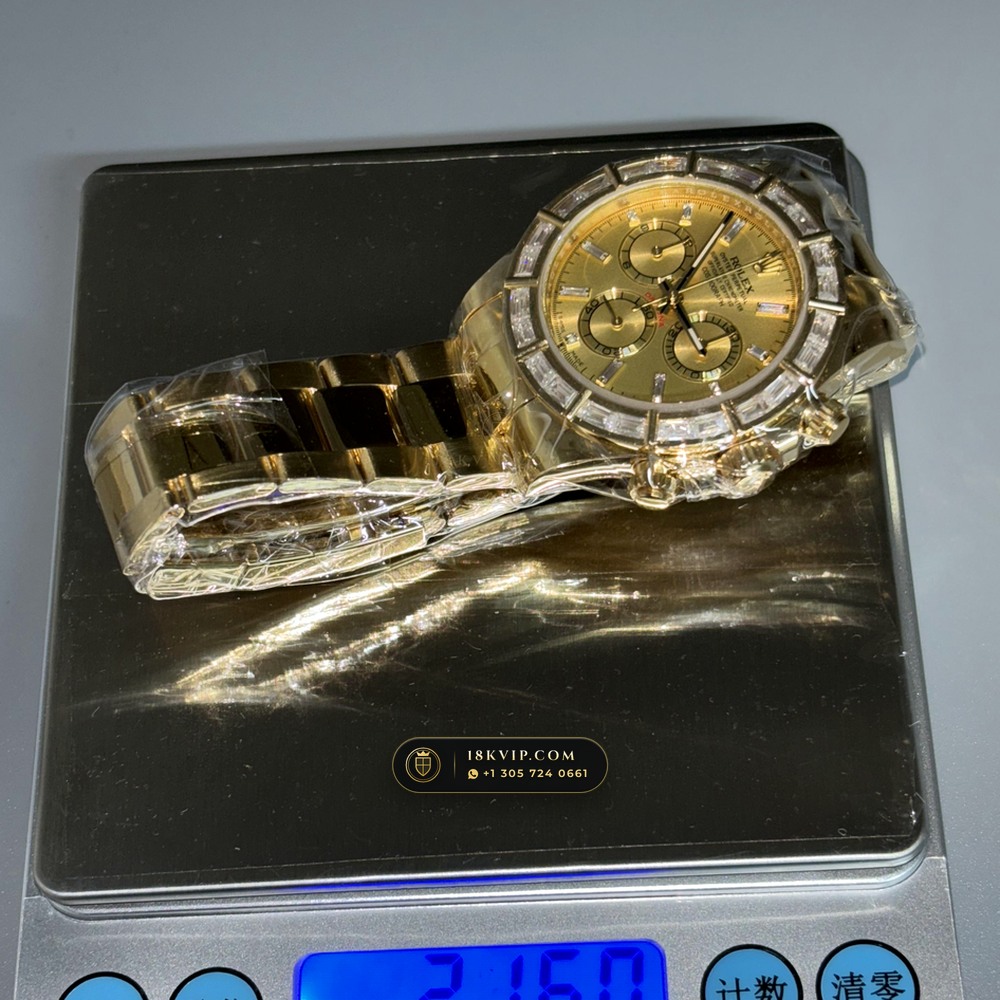 Rolex Cosmograph Daytona Diamond-Set Bezel 18K Yellow Gold Ref. 126508 — Private Vault Edition — Studio Gallery Plate VI in 18K Yellow Gold Au750 (216.5g Verified Mass, Rolex Manufacture Cal. 4131 - 72h Power Reserve)
