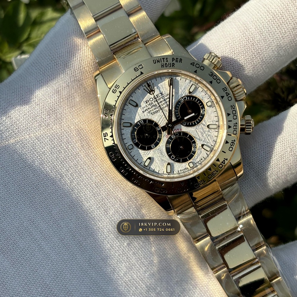 Rolex Cosmograph Daytona Gibeon Meteorite Dial 18K Yellow Gold Ref. 116508 — Private Vault Edition — Studio Gallery Plate II in 18K Yellow Gold Au750 (216.2g Verified Mass, Rolex Manufacture Cal. 4130 - 72h Power Reserve)