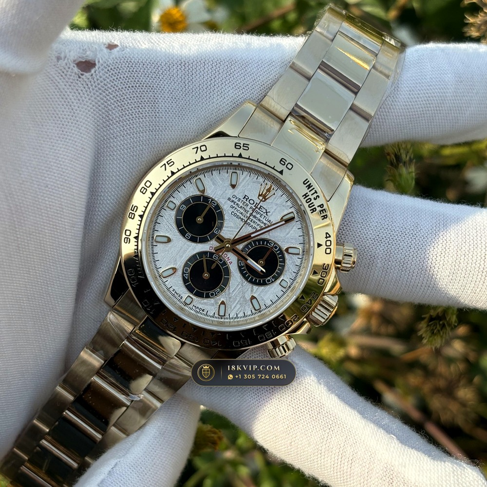 Rolex Cosmograph Daytona Gibeon Meteorite Dial 18K Yellow Gold Ref. 116508 — Private Vault Edition — Studio Gallery Plate III in 18K Yellow Gold Au750 (216.2g Verified Mass, Rolex Manufacture Cal. 4130 - 72h Power Reserve)