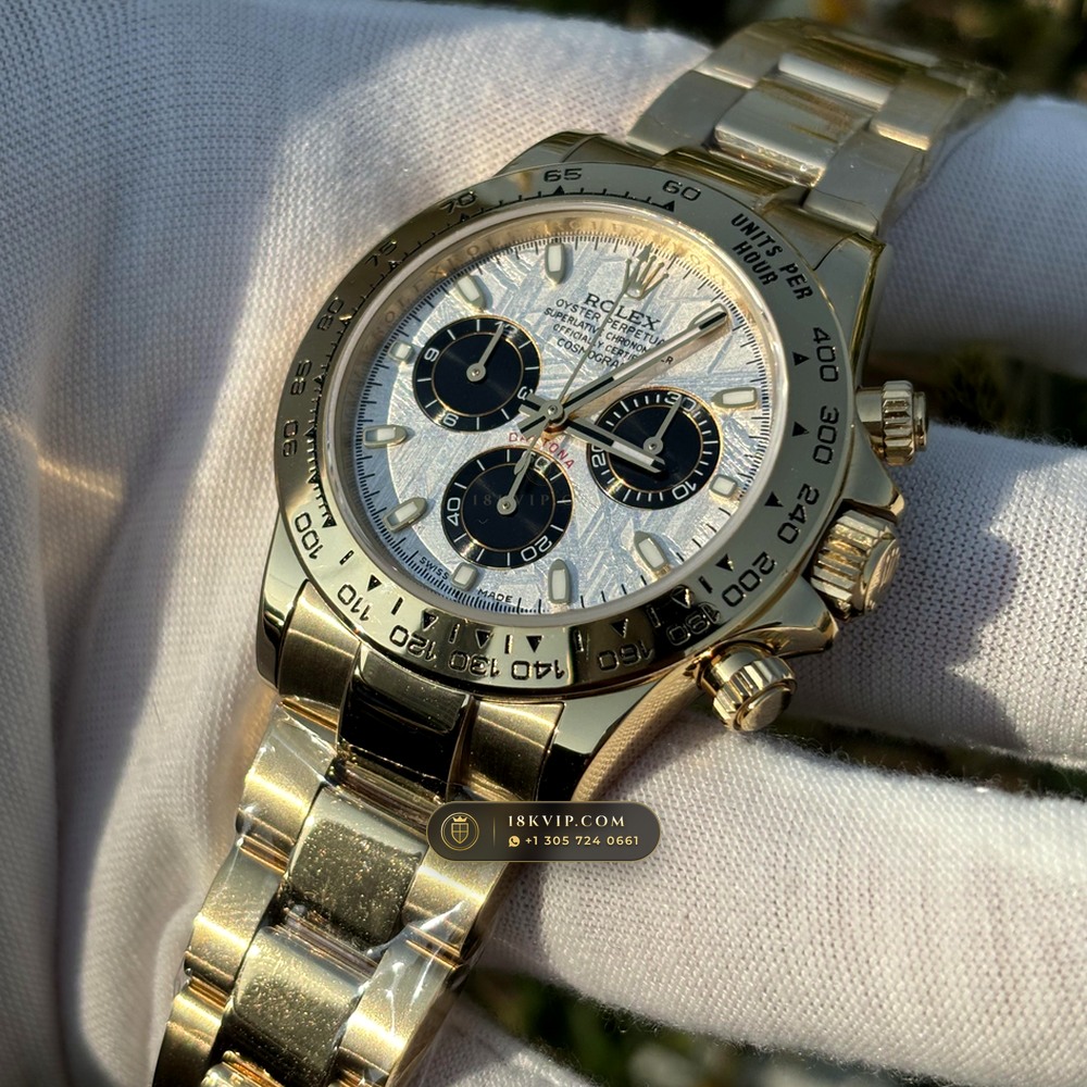Rolex Cosmograph Daytona Gibeon Meteorite Dial 18K Yellow Gold Ref. 116508 — Private Vault Edition — Studio Gallery Plate IV in 18K Yellow Gold Au750 (216.2g Verified Mass, Rolex Manufacture Cal. 4130 - 72h Power Reserve)