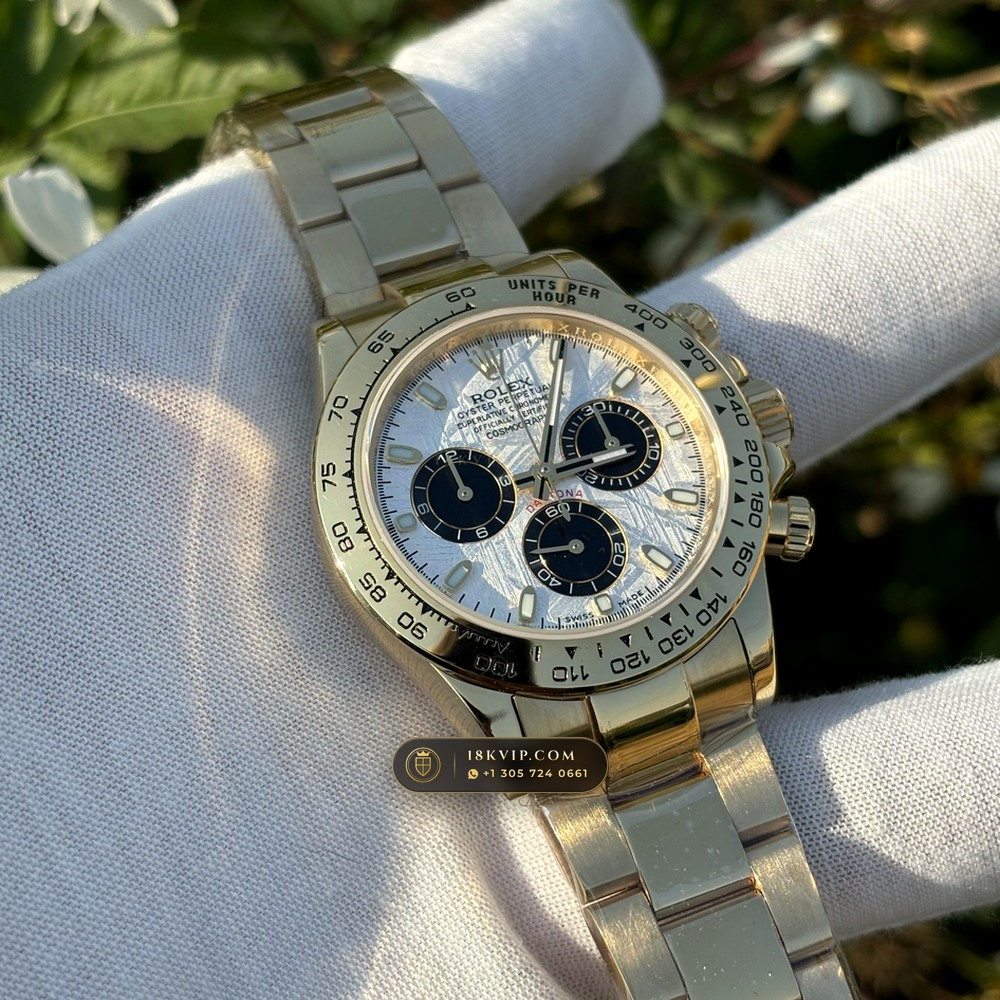 Rolex Cosmograph Daytona Gibeon Meteorite Dial 18K Yellow Gold Ref. 116508 — Private Vault Edition — Studio Gallery Plate V in 18K Yellow Gold Au750 (216.2g Verified Mass, Rolex Manufacture Cal. 4130 - 72h Power Reserve)