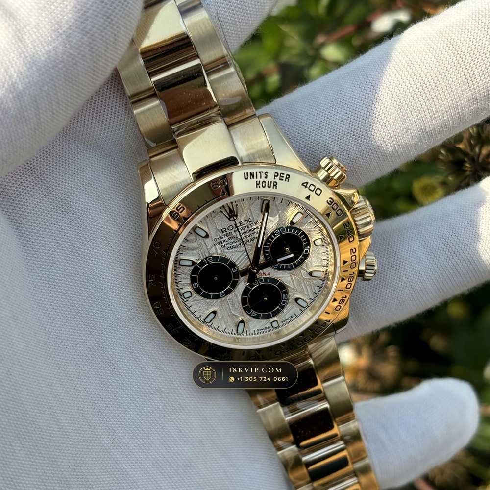 Rolex Cosmograph Daytona Gibeon Meteorite Dial 18K Yellow Gold Ref. 116508 — Private Vault Edition — Studio Gallery Plate VI in 18K Yellow Gold Au750 (216.2g Verified Mass, Rolex Manufacture Cal. 4130 - 72h Power Reserve)