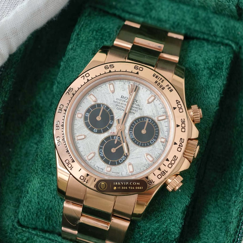 Rolex Cosmograph Daytona Gibeon Meteorite Dial 18K Everose Gold Ref. 116505 — Private Vault Edition — Studio Gallery Plate III in 18K Rose Gold Au750 (216.1g Verified Mass, Rolex Manufacture Cal. 4130 - 72h Power Reserve)