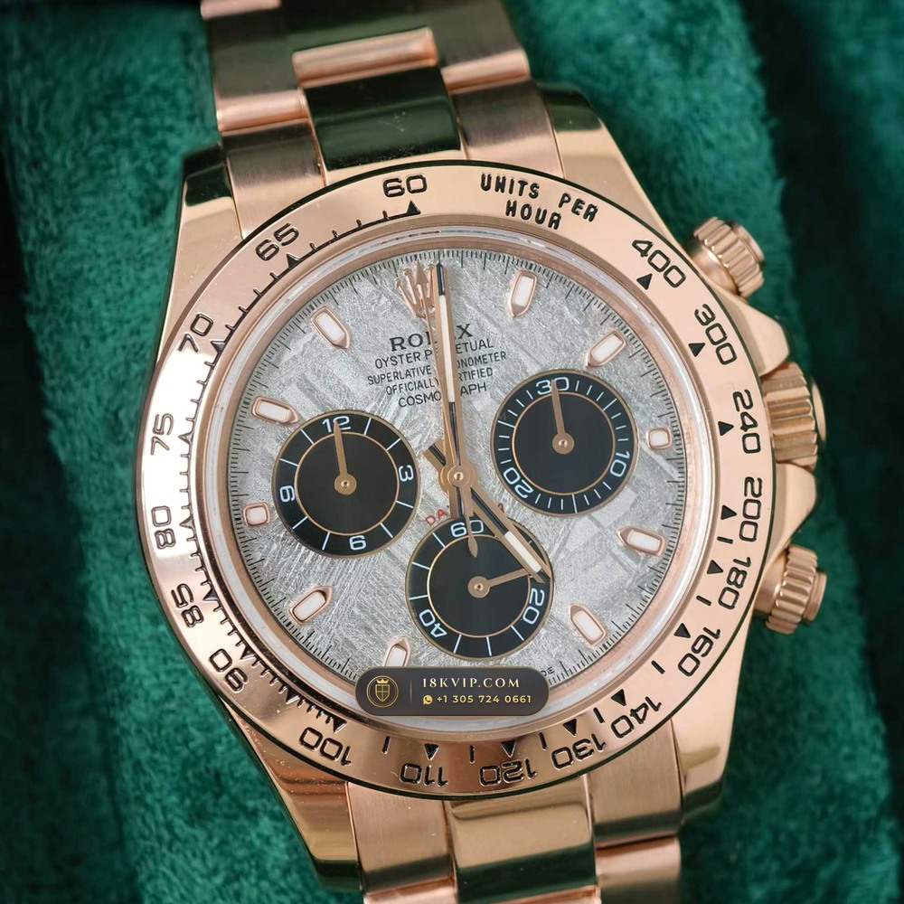 Rolex Cosmograph Daytona Gibeon Meteorite Dial 18K Everose Gold Ref. 116505 — Private Vault Edition — Studio Gallery Plate IV in 18K Rose Gold Au750 (216.1g Verified Mass, Rolex Manufacture Cal. 4130 - 72h Power Reserve)