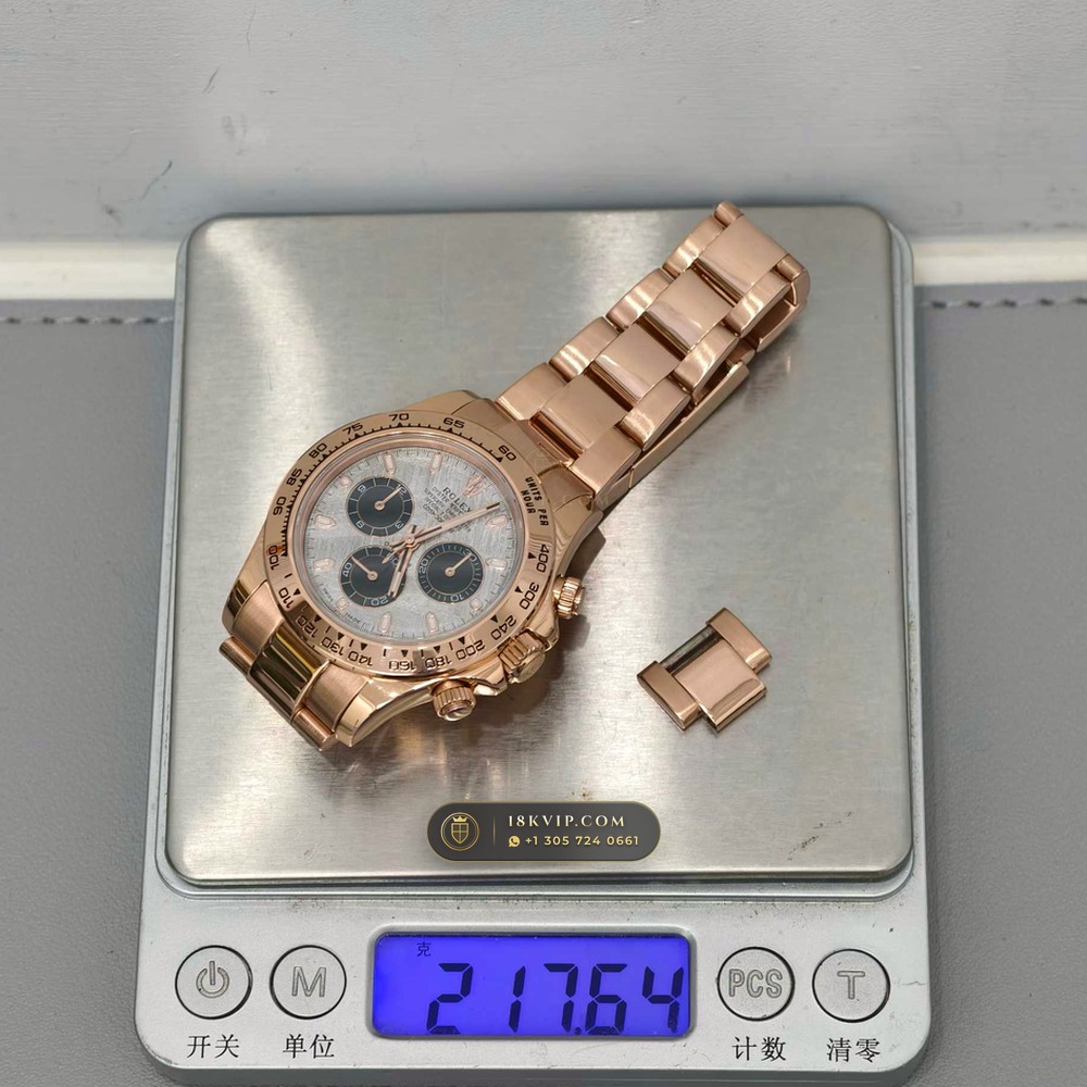 Rolex Cosmograph Daytona Gibeon Meteorite Dial 18K Everose Gold Ref. 116505 — Private Vault Edition — Studio Gallery Plate IX in 18K Rose Gold Au750 (216.1g Verified Mass, Rolex Manufacture Cal. 4130 - 72h Power Reserve)