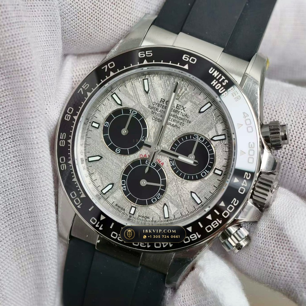 Rolex Cosmograph Daytona Gibeon Meteorite Dial 18K White Gold Chronometer Regulated Spec Ref. 126519LN — Private Vault Edition — Studio Gallery Plate III in 18K White Gold Au750 (160.5g Verified Mass, Rolex Manufacture Cal. 4131 - 72h Power Reserve)