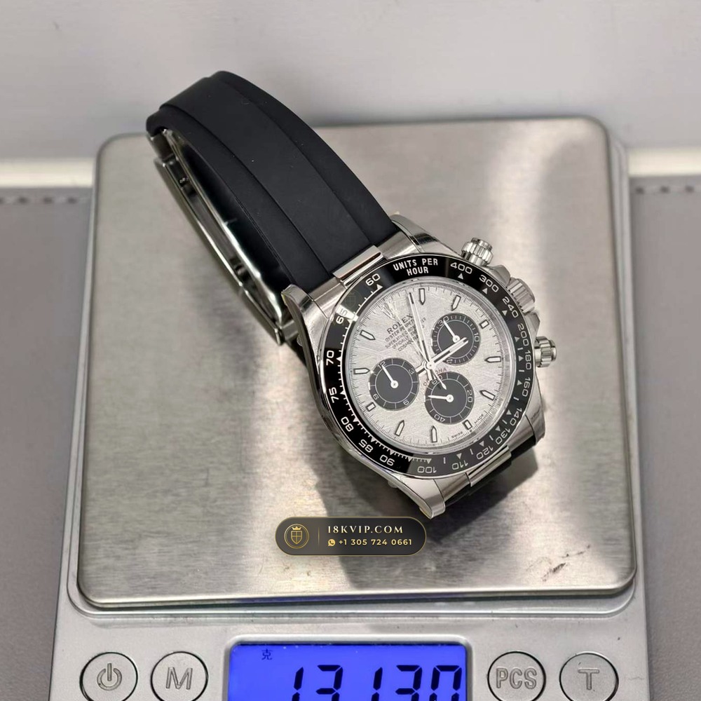 Rolex Cosmograph Daytona Gibeon Meteorite Dial 18K White Gold Chronometer Regulated Spec Ref. 126519LN — Private Vault Edition — Studio Gallery Plate IX in 18K White Gold Au750 (160.5g Verified Mass, Rolex Manufacture Cal. 4131 - 72h Power Reserve)