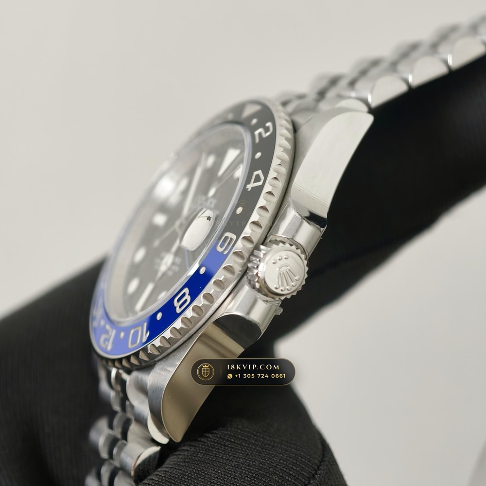 Rolex GMT-Master II Batgirl Blue & Black Jubilee Ref. 126710BLNR — Private Vault Edition — Studio Gallery Plate V in 904L Stainless Steel Custom Architecture (143.3g Verified Mass, Rolex Manufacture Cal. 3285 - 70h Power Reserve)