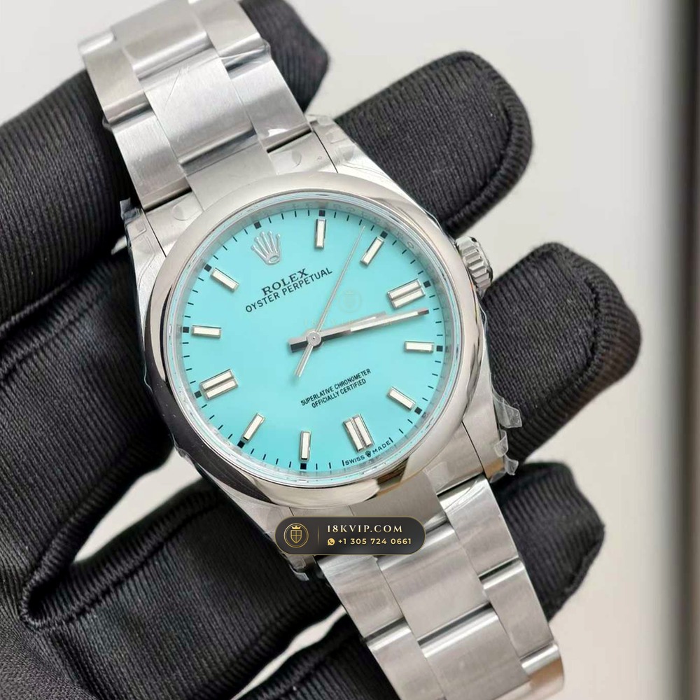 Rolex Oyster Perpetual 36 Tiffany Turquoise Lacquer Dial Ref. 126000 — Private Vault Edition — Studio Gallery Plate II in 904L Stainless Steel Custom Architecture (120.7g Verified Mass, Rolex Manufacture Cal. 3230 - 70h Power Reserve)