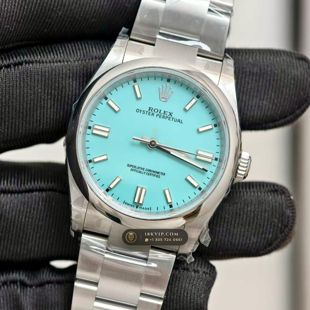 Rolex Oyster Perpetual 36 Tiffany Turquoise Lacquer Dial Ref. 126000 — Private Vault Edition — Studio Gallery Plate III in 904L Stainless Steel Custom Architecture (120.7g Verified Mass, Rolex Manufacture Cal. 3230 - 70h Power Reserve)