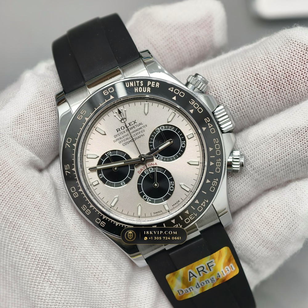 Rolex Cosmograph Daytona Ghost Slate Grey Dial 18K White Gold Ref. 126519LN — Private Vault Edition — Studio Gallery Plate II in 18K White Gold Au750 (160.8g Verified Mass, Rolex Manufacture Cal. 4131 - 72h Power Reserve)