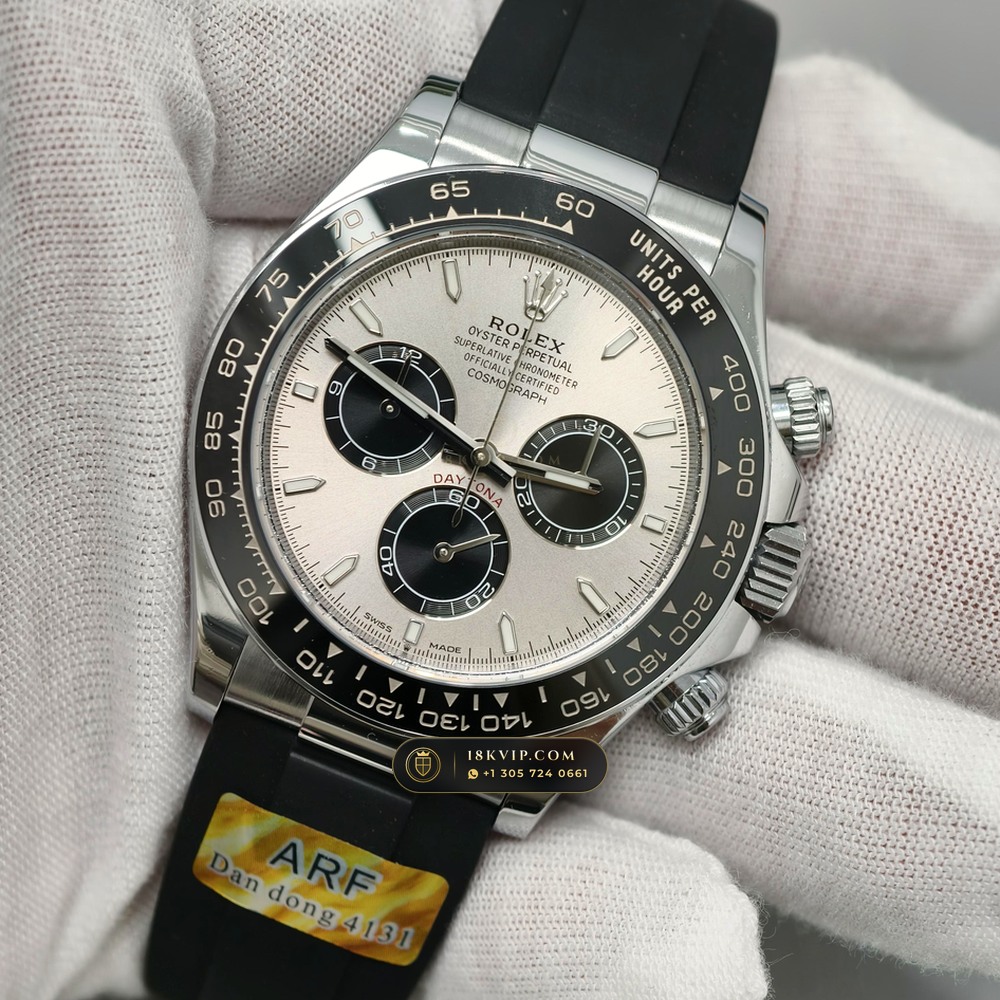 Rolex Cosmograph Daytona Ghost Slate Grey Dial 18K White Gold Ref. 126519LN — Private Vault Edition — Studio Gallery Plate III in 18K White Gold Au750 (160.8g Verified Mass, Rolex Manufacture Cal. 4131 - 72h Power Reserve)